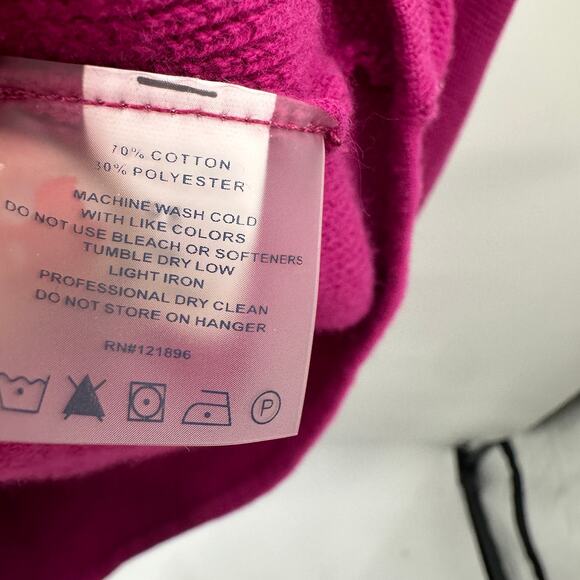 Title Nine Magenta Pink Full Zip Cardigan // M - Picture 4 of 5